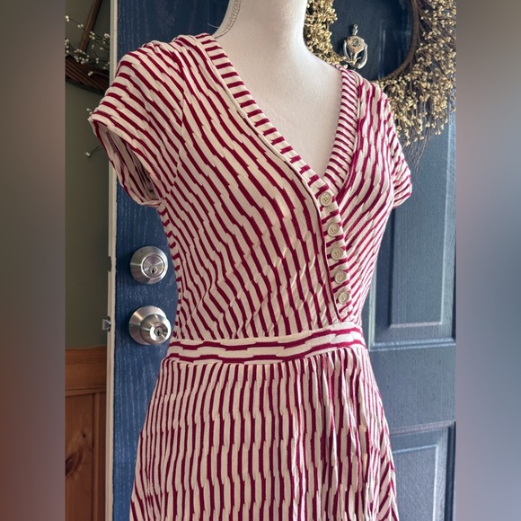 Anthropologie Maeve Paladino Textured Wrap Dress Size Small - Picture 3 of 16